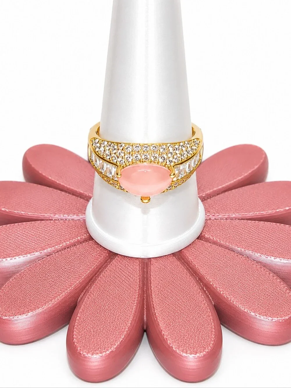 Bomb Party NWT Ring Size 9 Lab Created Rose Quartz